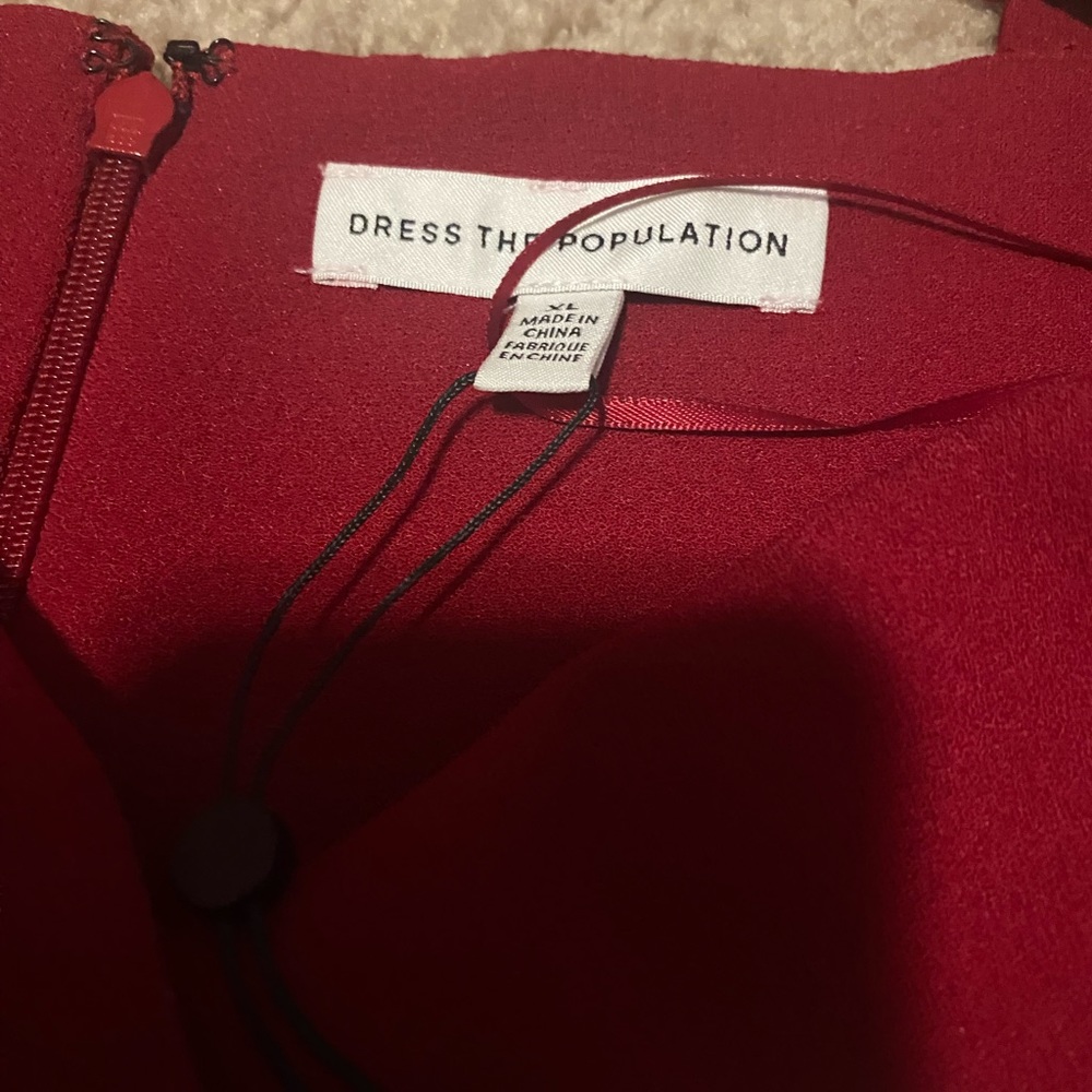 “Dress the population” Red evening gown, floor length - Picture 4 of 4